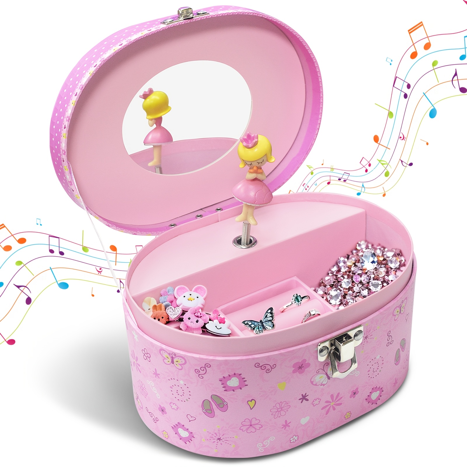 Unicorn Musical Jewelry Box with Rotating Figurine